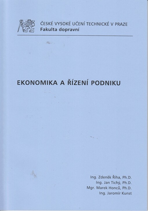 
  Ekonomika a řízení podniku
  