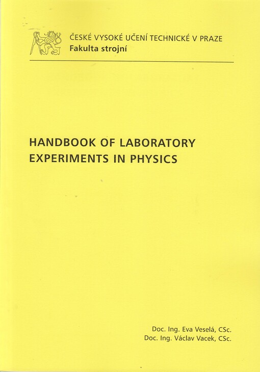 Handbook of laboratory experiments in physics 