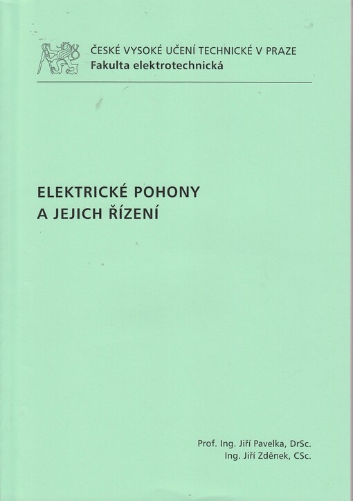 Elektrické pohony a jejich řízení 