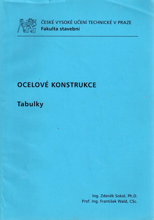 Ocelové konstrukce : tabulky