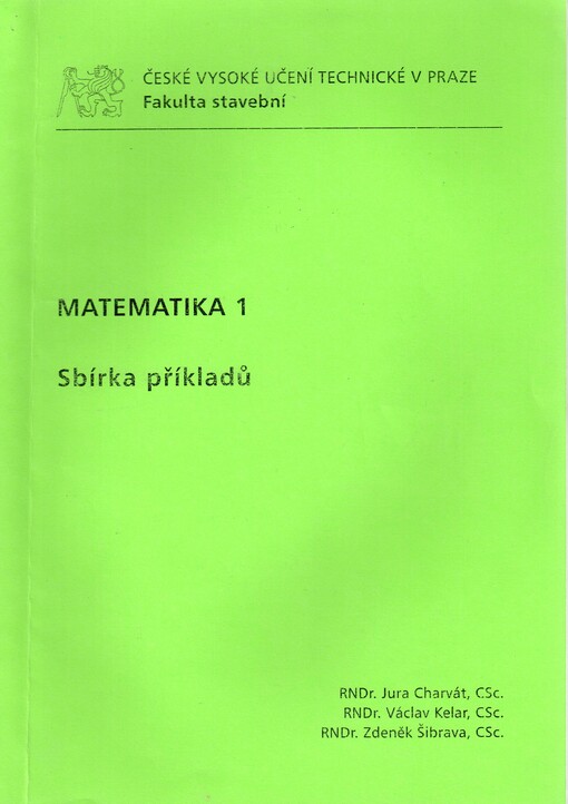 Matematika 1 : sbírka příkladů