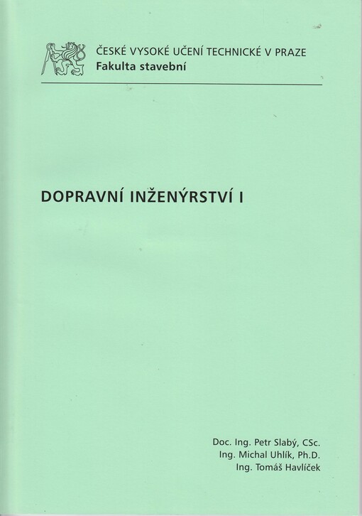 Dopravní inženŽrství I 