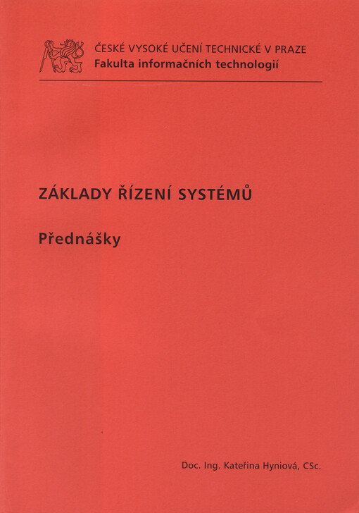 Základy řízení systémů :přednášky
