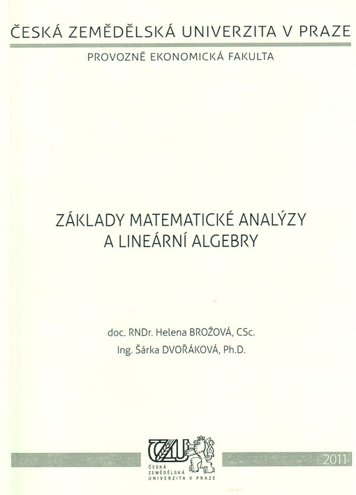 Základy matematické analýzy a lineární algebry