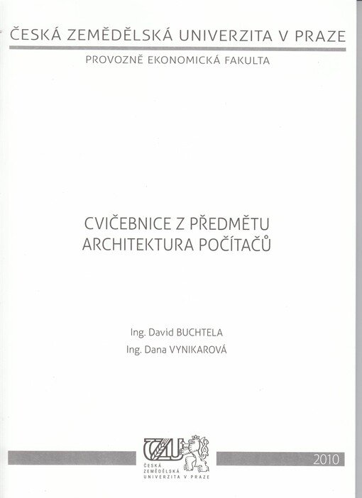 Cvičebnice z předmětu Architektura počítačů