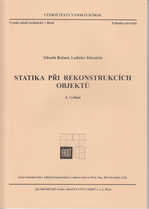 
  Statika při rekonstrukcích objektů
  