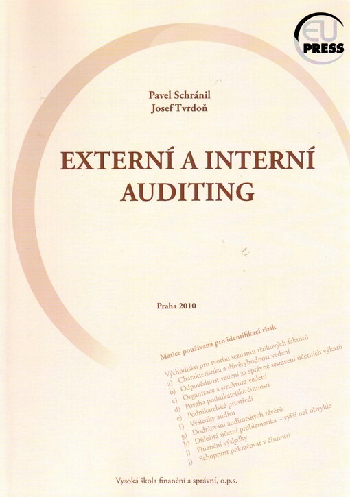 Externí a interní auditing