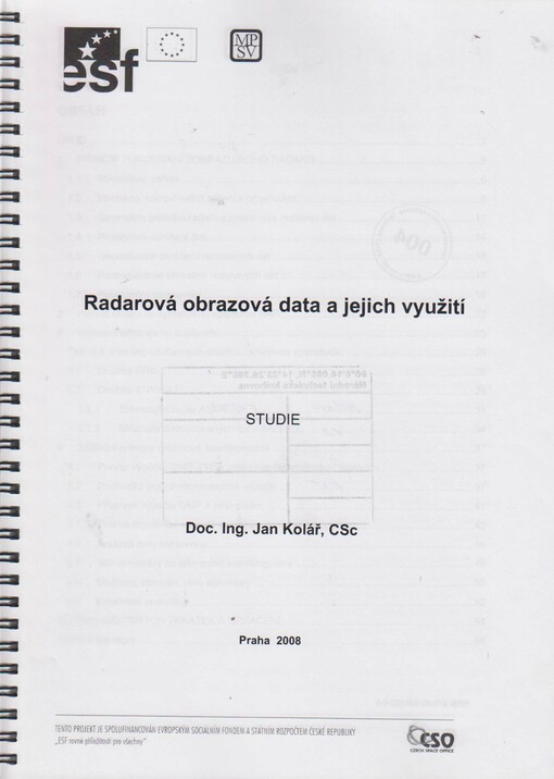 Radarová obrazová data a jejich využití : studie