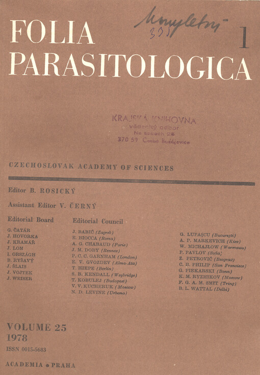 Folia parasitologica
