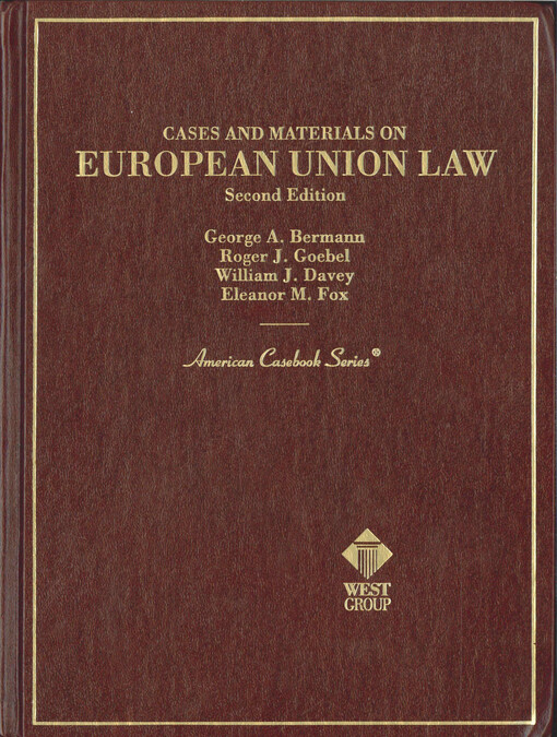 Cases and materials on European Union law