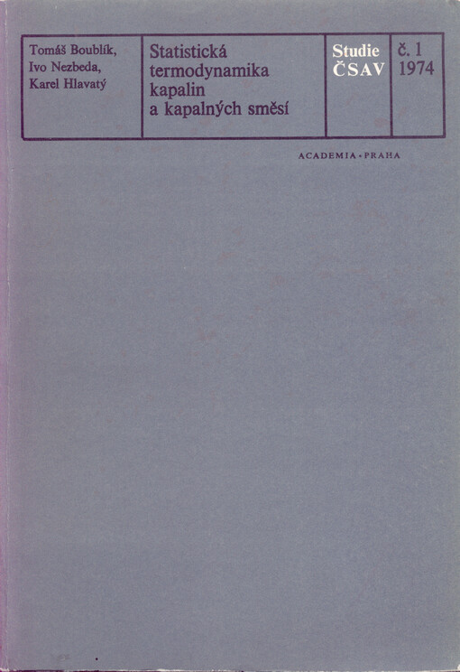 Statistická termodynamika kapalin a kapalných směsí