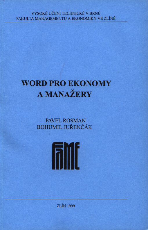 Word pro ekonomy a manažery.
