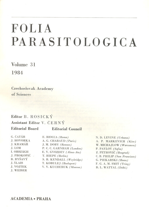 Folia parasitologica