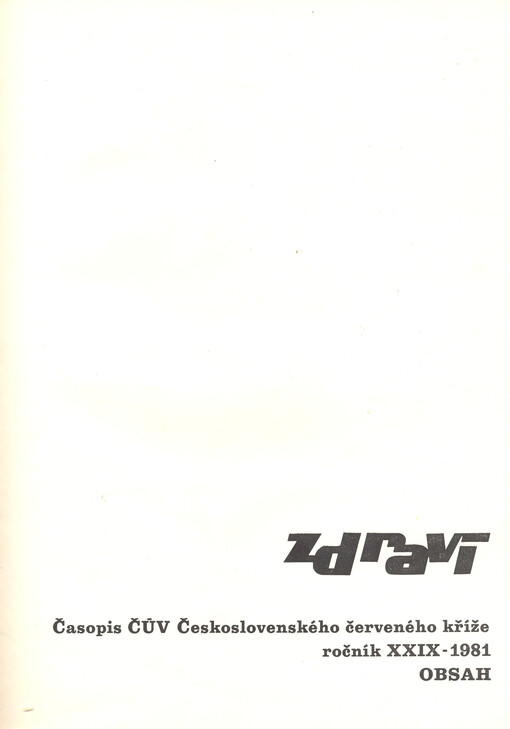 Zdraví : časopis Československého Červeného kříže