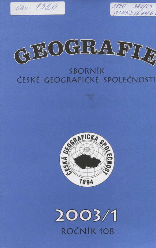 Geografie = Geography : Sborník ČGS