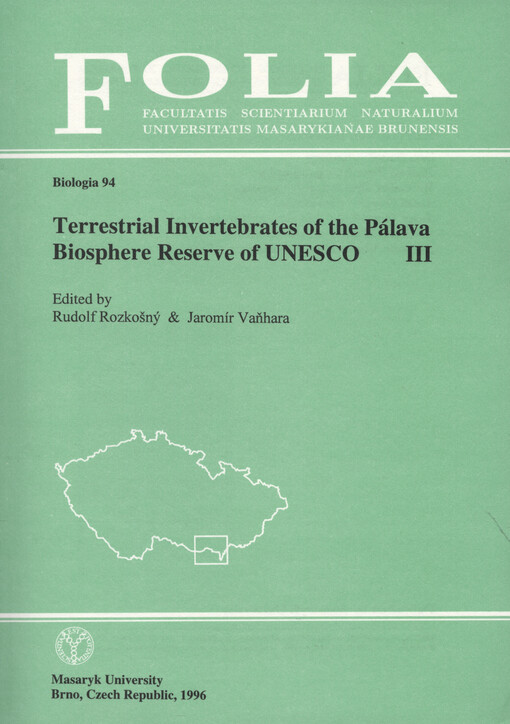 Terrestrial invertebrates of the Pálava Biosphere Reserve of UNESCO, sv. 3