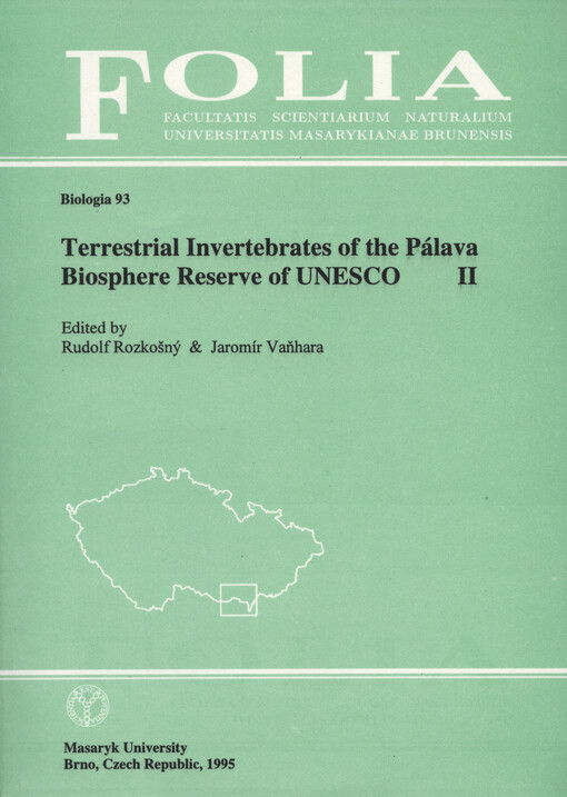 Terrestrial invertebrates of the Pálava Biosphere Reserve of UNESCO