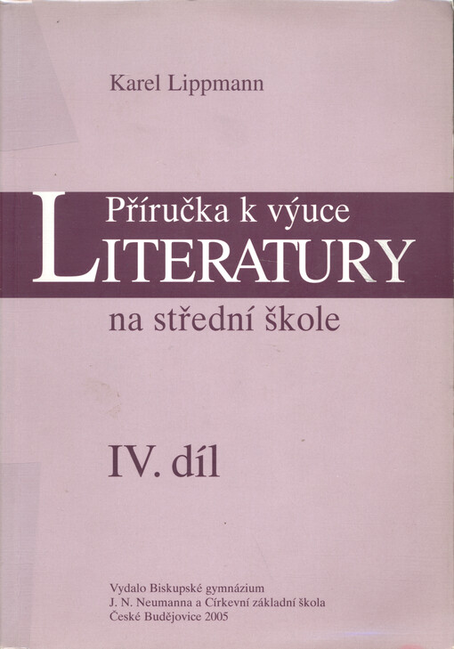 Příručka k výuce literatury na střední škole, 4. díl