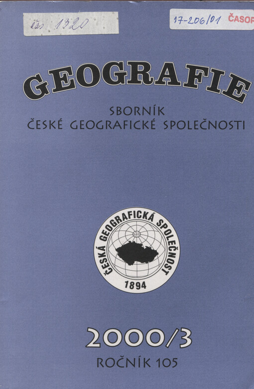 Geografie = Geography : Sborník ČGS