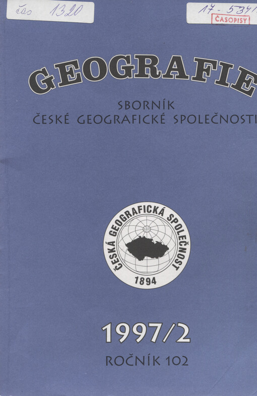 Geografie = Geography : Sborník ČGS