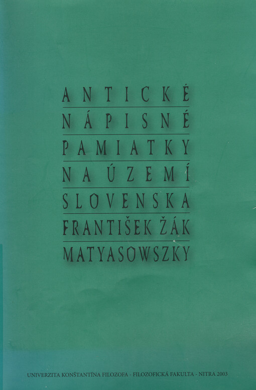 Antické nápisné pamiatky na území Slovenska