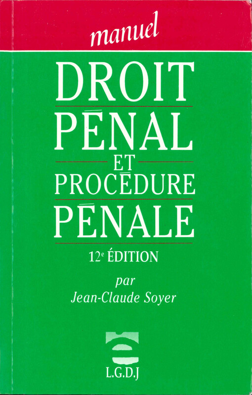 Droit pénal et procédure pénale