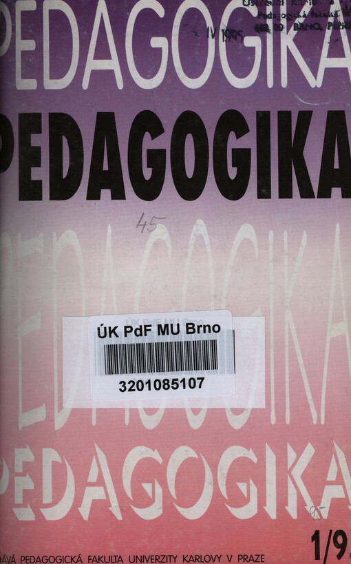 Pedagogika : časopis pro pedagogickou theorii a praxi