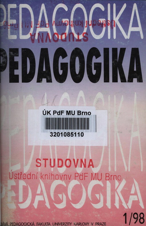 Pedagogika : časopis pro pedagogickou theorii a praxi
