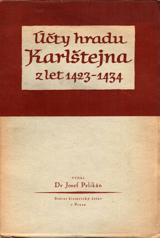 Účty hradu Karlštejna z let 1423-1434