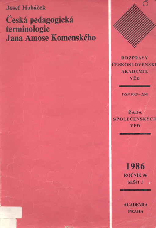 Česká pedagogická terminologie J.A. Komenského