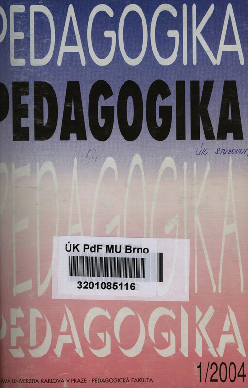 Pedagogika : časopis pro pedagogickou theorii a praxi