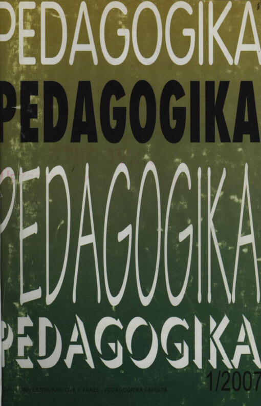 Pedagogika : časopis pro pedagogickou theorii a praxi