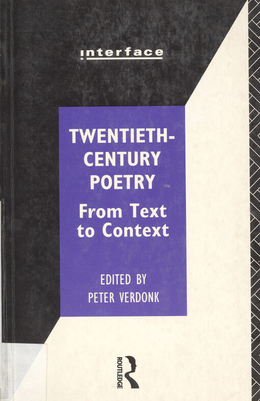 Twentieth-century poetry : from text to context