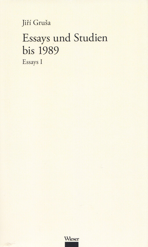 Essays und Studien bis 1989