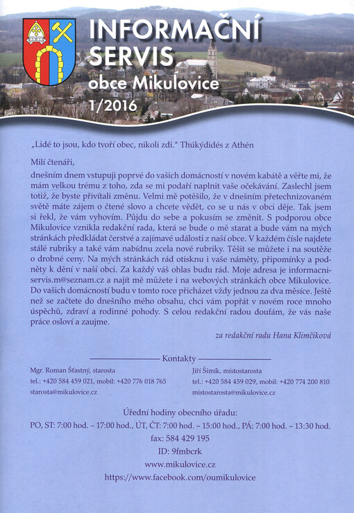 Informační servis obce Mikulovice