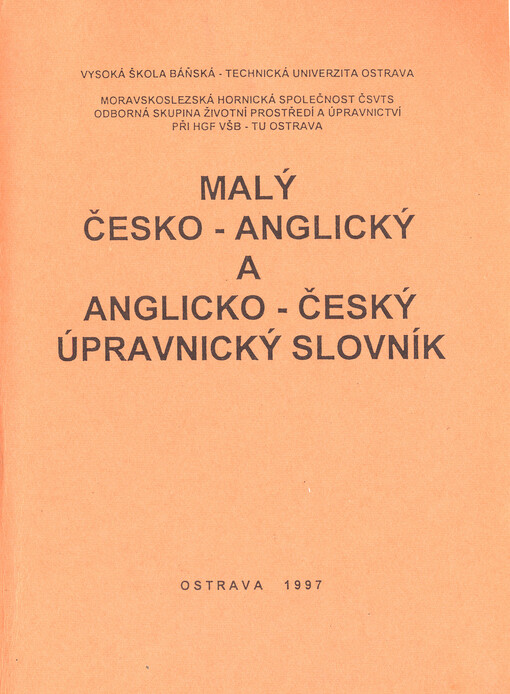 Malý česko-anglický a anglicko-český úpravnický slovník