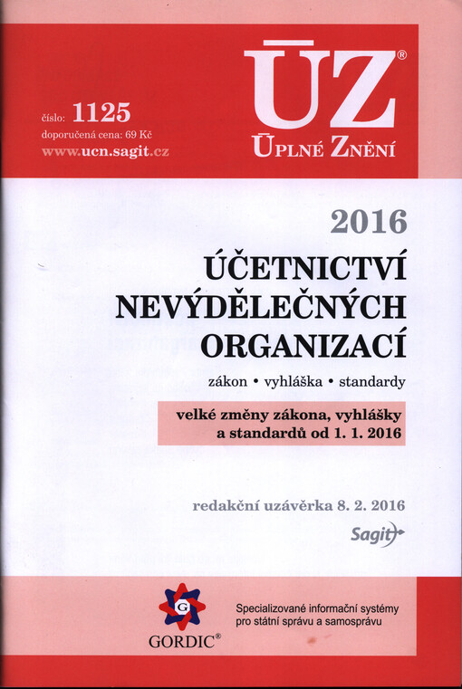ÚZ č. 1125 Účetnictví nevýdělečných organizací