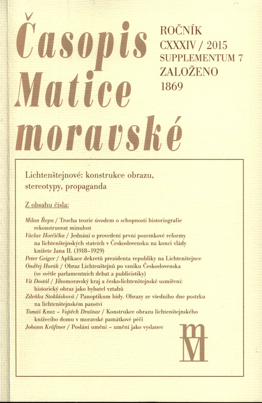 Časopis Matice moravské - Supplementum 7