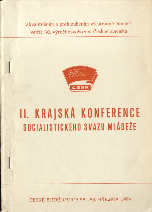 II. krajská konference socialistického svazu mládeže