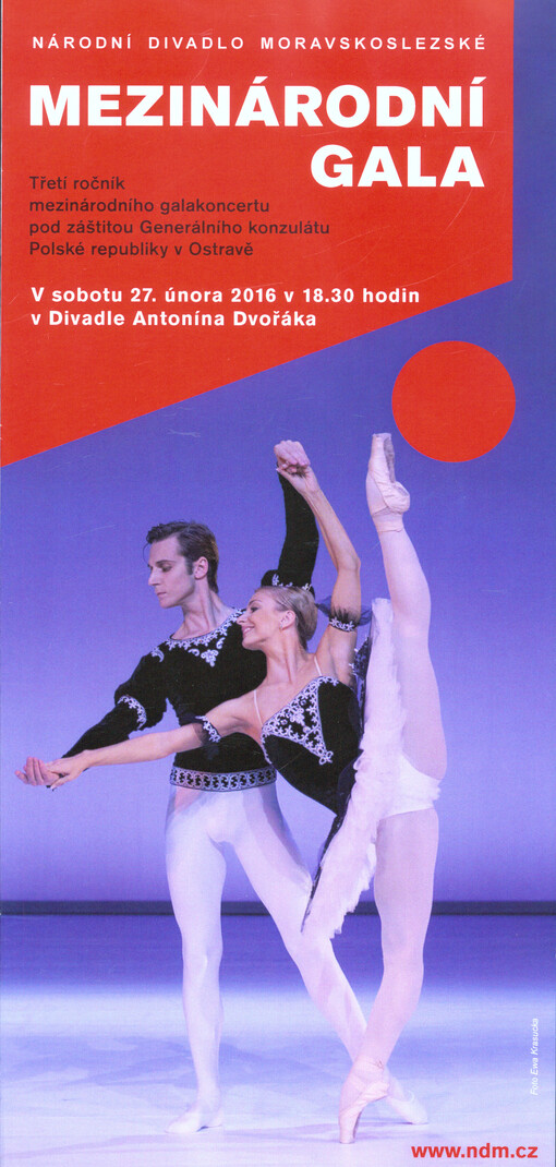 Mezinárodní gala : třetí ročník mezinárodního galakoncertu : v sobotu 27. února 2016 v 18.30 hodin v Divadle Antonína Dvořáka