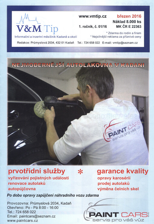 V&M Tip : informační a inzertní měsíčník Kadaně a okolí
