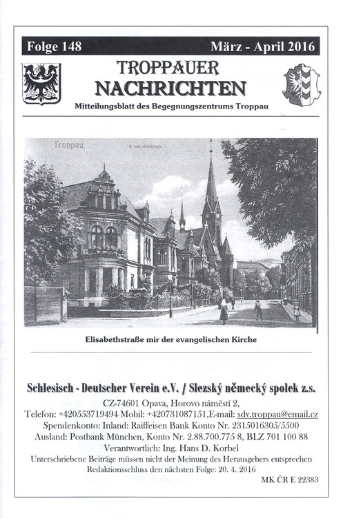 Troppauer Nachrichten : Mitteilungsblatt des Begegnungszentrums Troppau