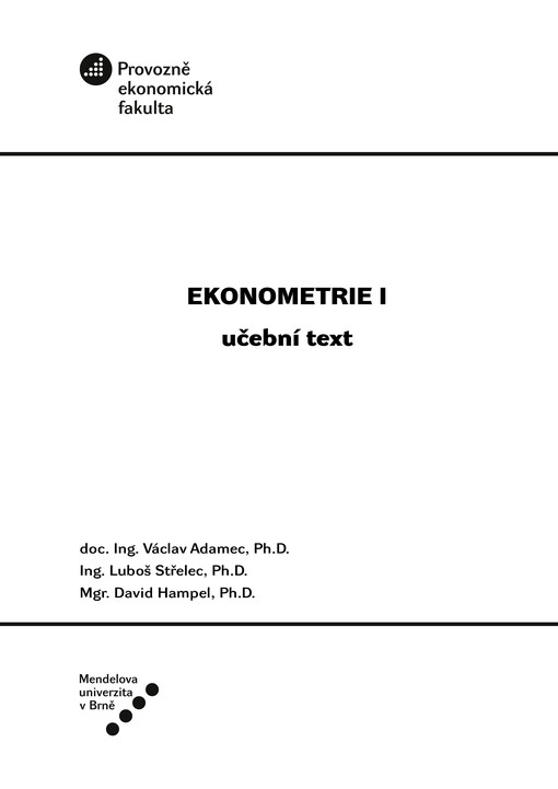 Ekonometrie I :učební text