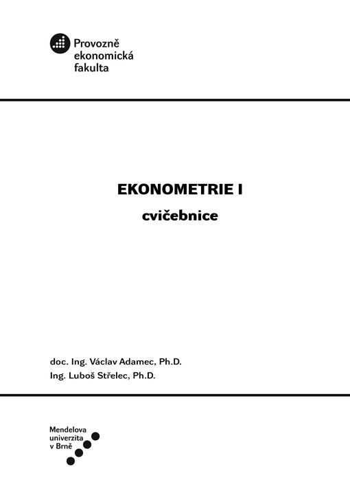 Ekonometrie I :cvičebnice