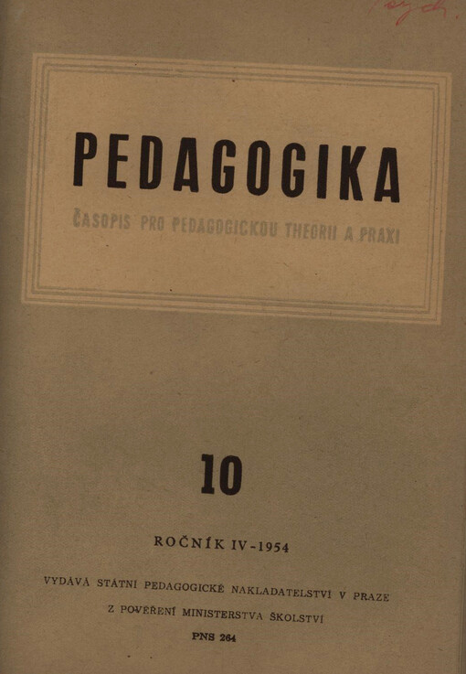 Pedagogika : časopis pro pedagogickou theorii a praxi