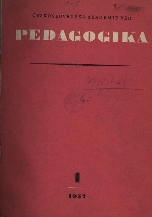 Pedagogika : časopis pro pedagogickou theorii a praxi
