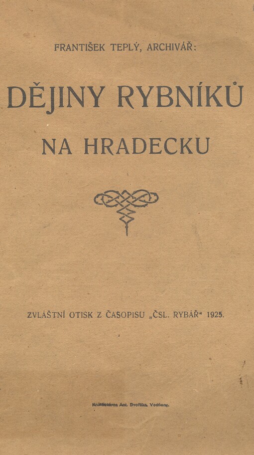 Dějiny rybníků na Hradecku