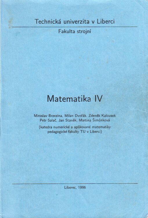 Matematika IV