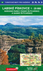 Labské pískovce 1 : 25 000; Národní parky České Švýcarsko a Saské Švýcarsko