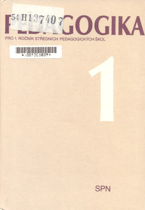 Pedagogika 1 pro 1. ročník středních pedagogických škol